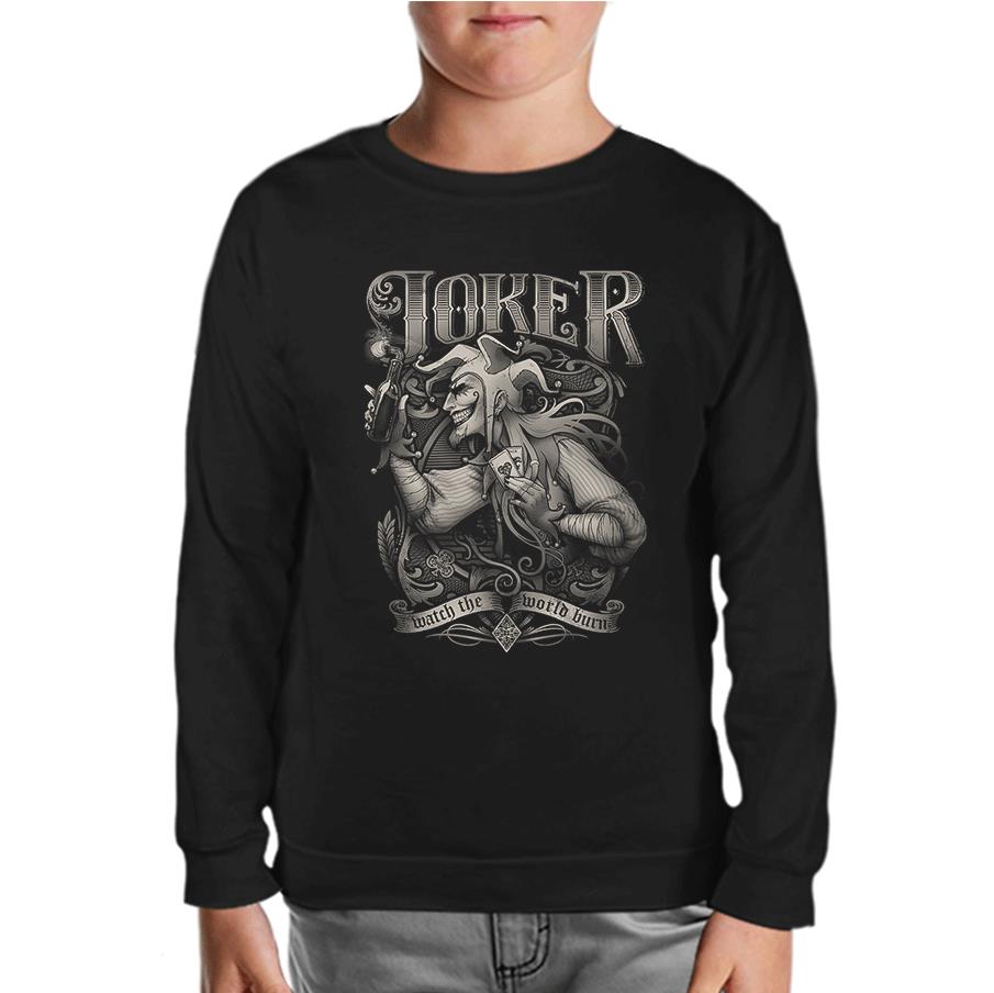 Joker - World Burn Black Kids Sweatshirt