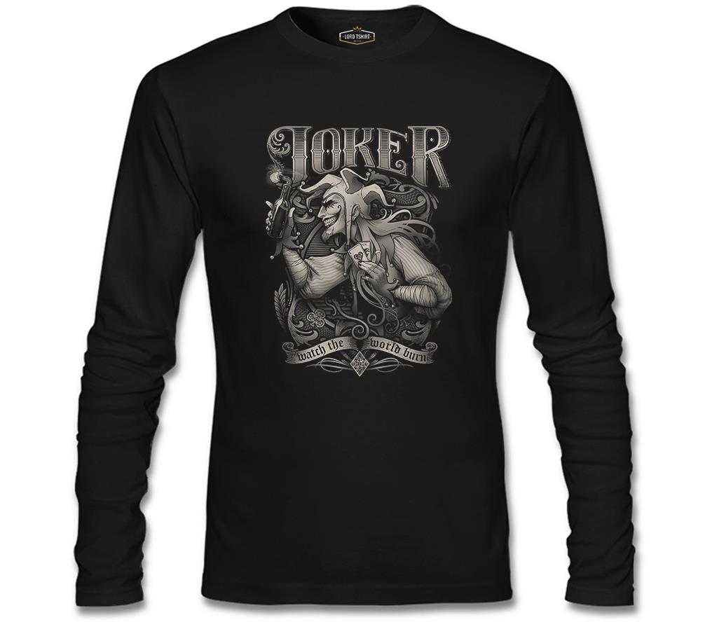 Joker - World Burn Siyah Erkek Sweatshirt