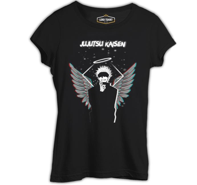 Jujutsu Kaisen - Kanat Siyah Kadın Tshirt