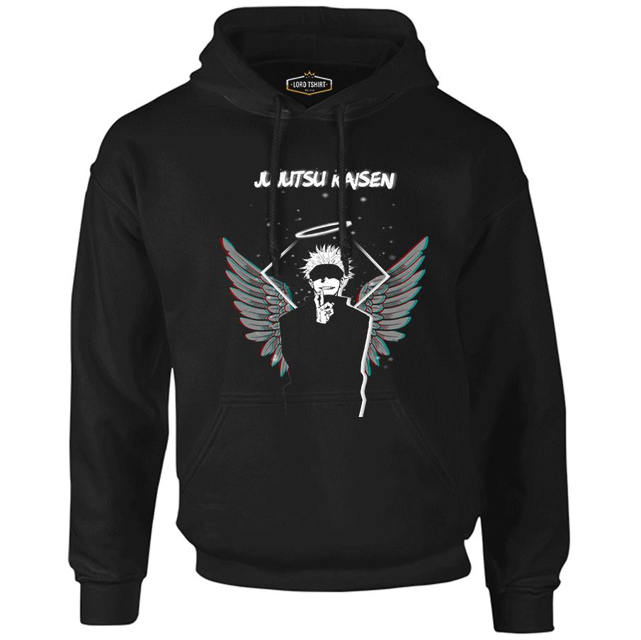 Jujutsu Kaisen - Wing Black Men's Zipperless Hoodie