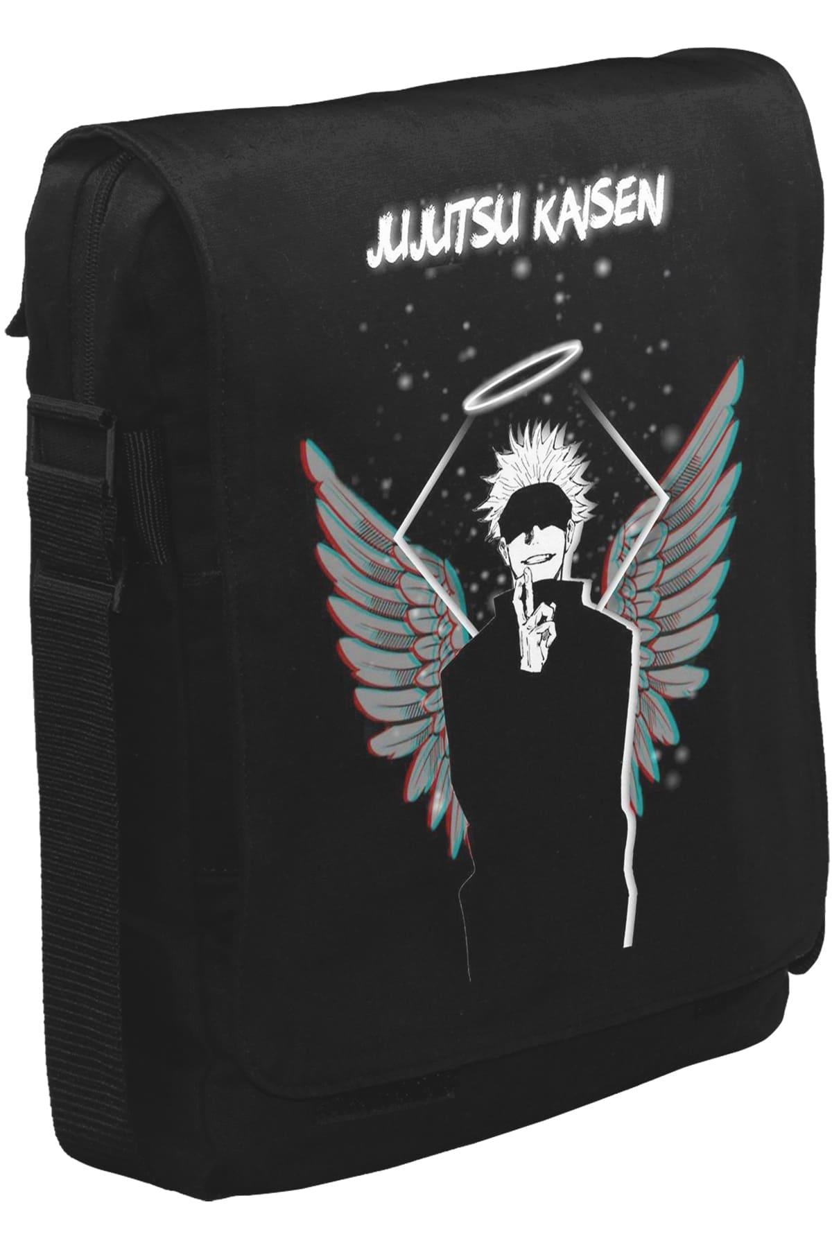 Jujutsu Kaisen - Kanat Unisex Siyah Postacı Çanta