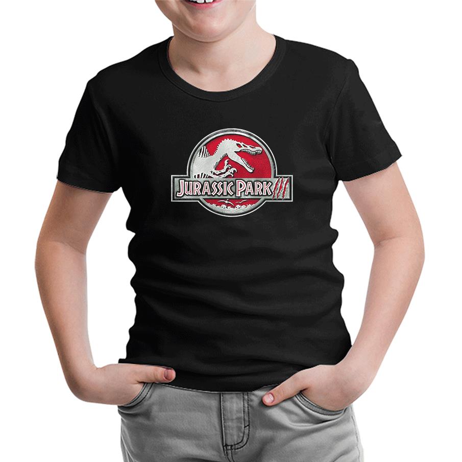 Jurassic Park - Logo Black Kids Tshirt
