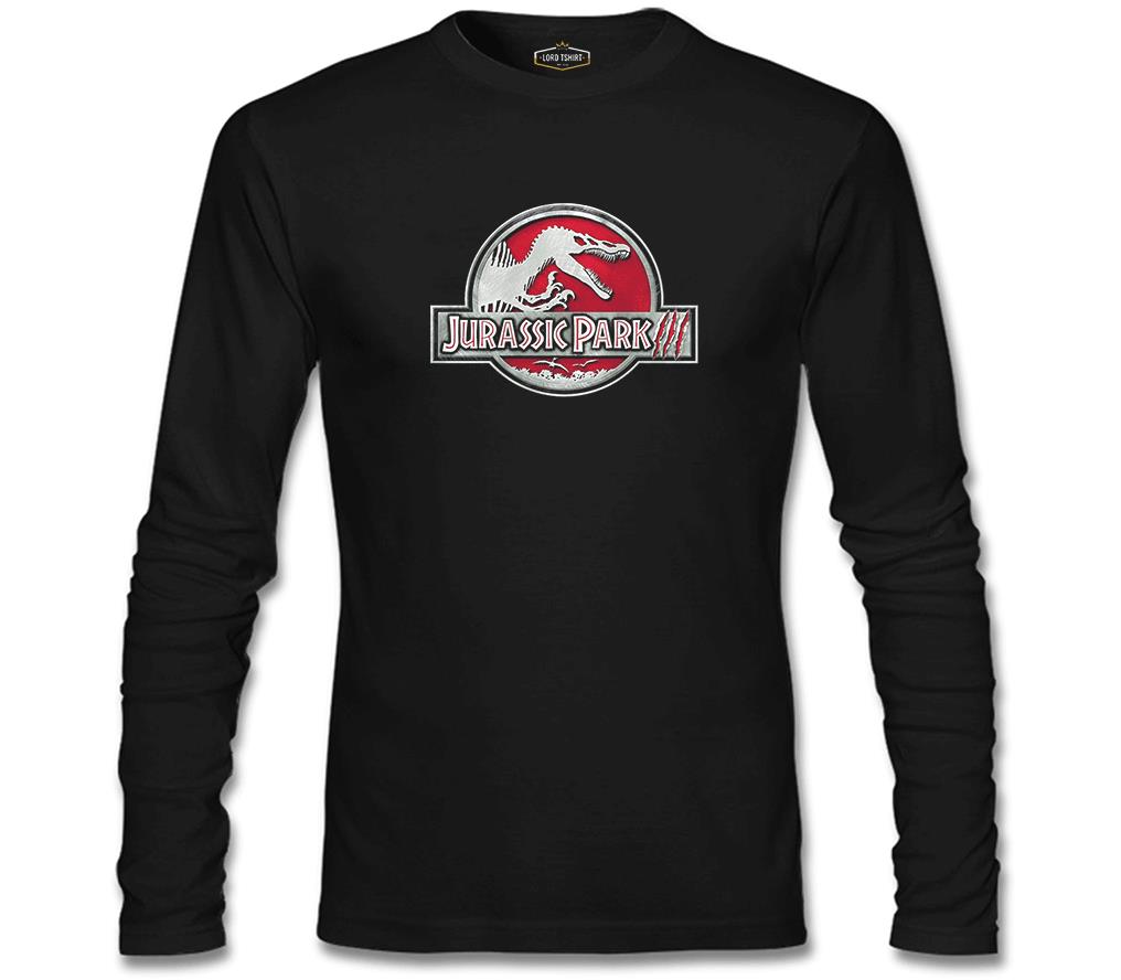 Jurassic Park - Logo Siyah Erkek Sweatshirt