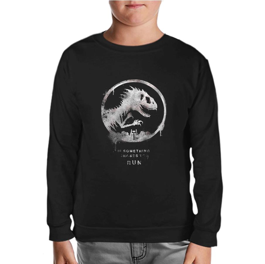 Jurassic Park - Run Black Kids Sweatshirt