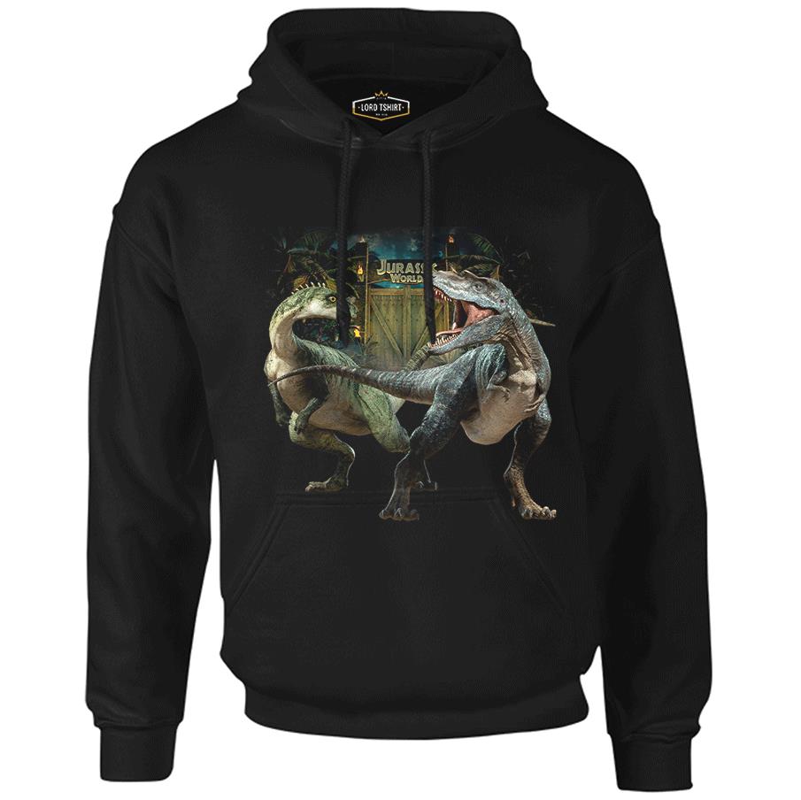 Jurassic World II Siyah Erkek Fermuarsız Kapşonlu