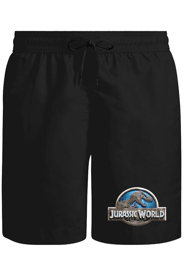 Jurassic World Unisex Siyah Şort