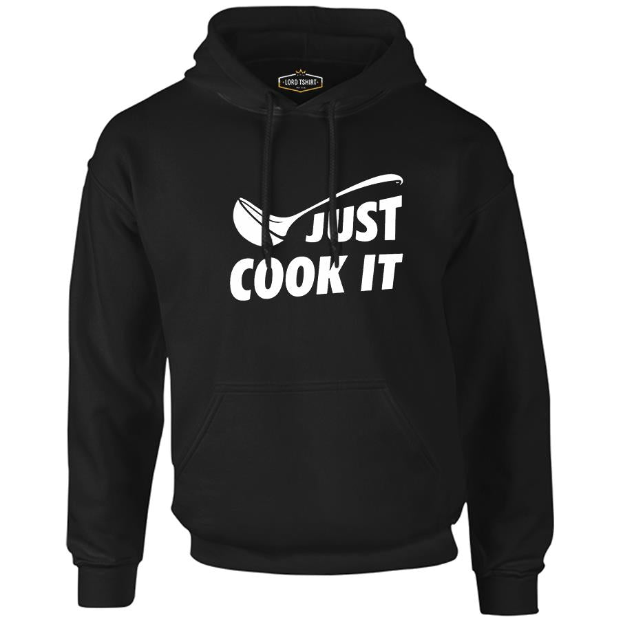 Just Cook It Black Men's Zipperless Hoodie