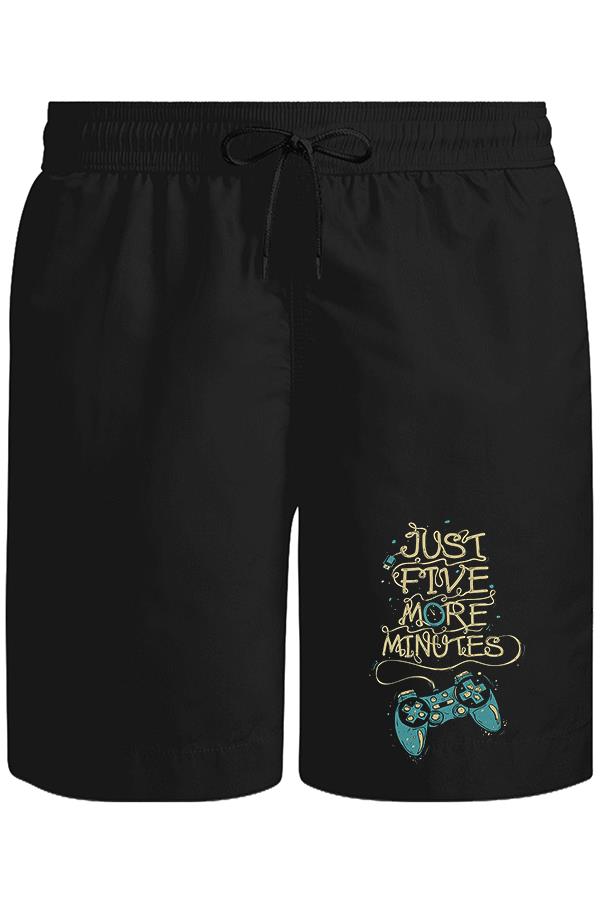 Just Five More Minutes Unisex Siyah Şort