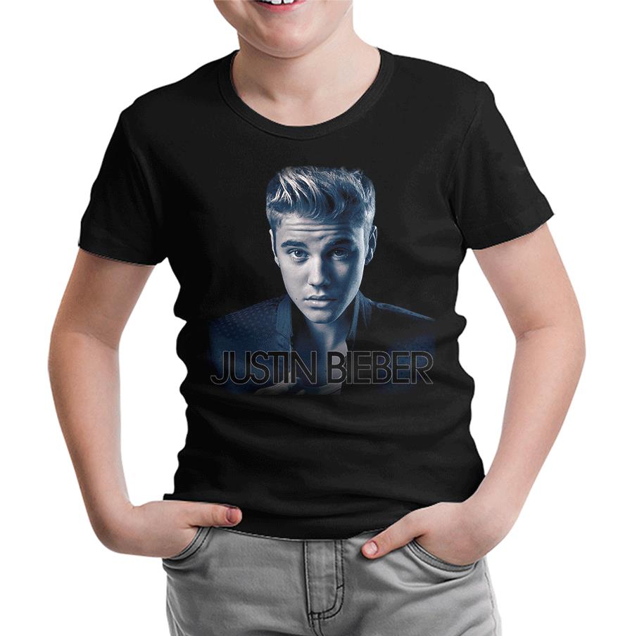 Justin Bieber 2 Siyah Çocuk Tshirt