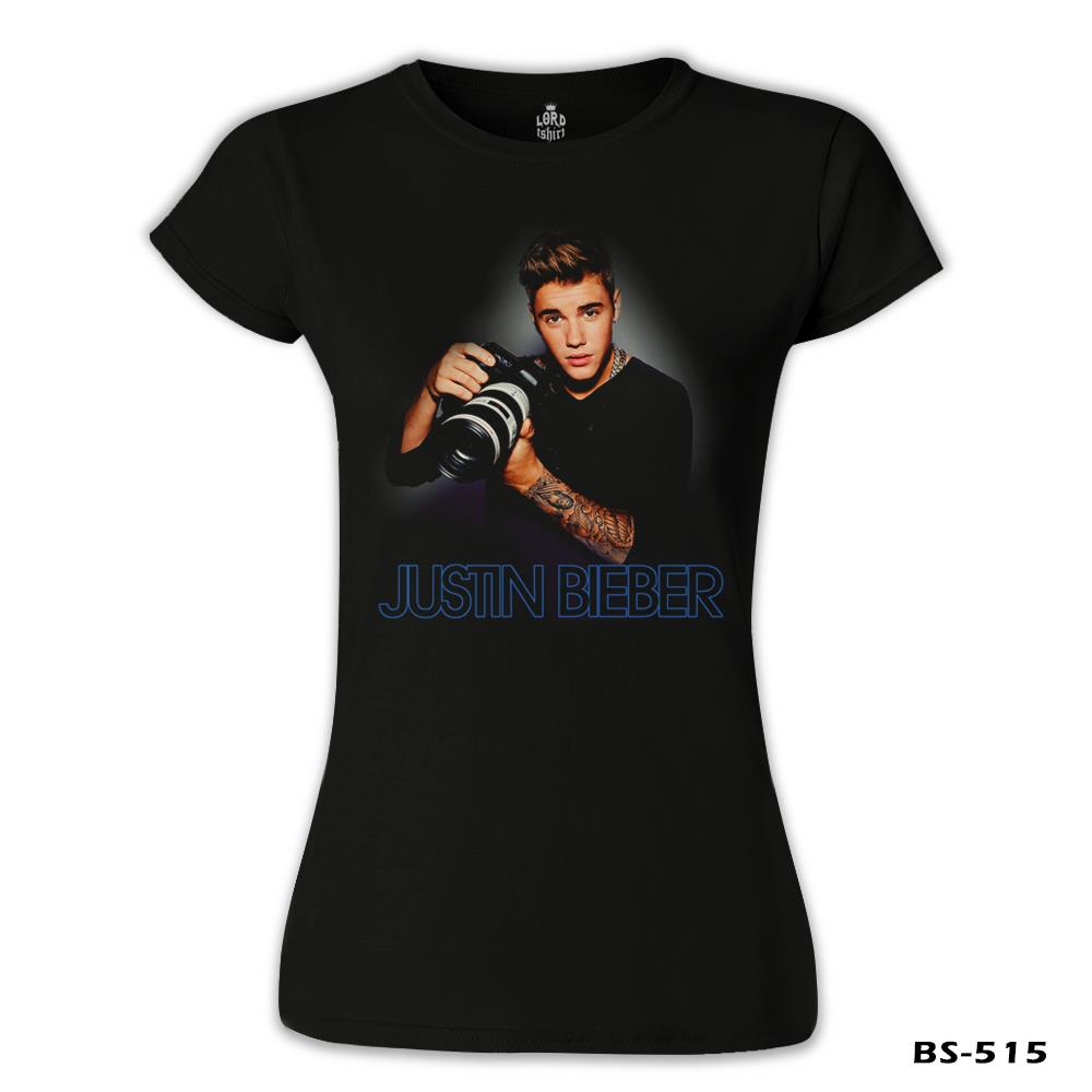 Justin Bieber - Paparazzi Siyah Kadın Tshirt