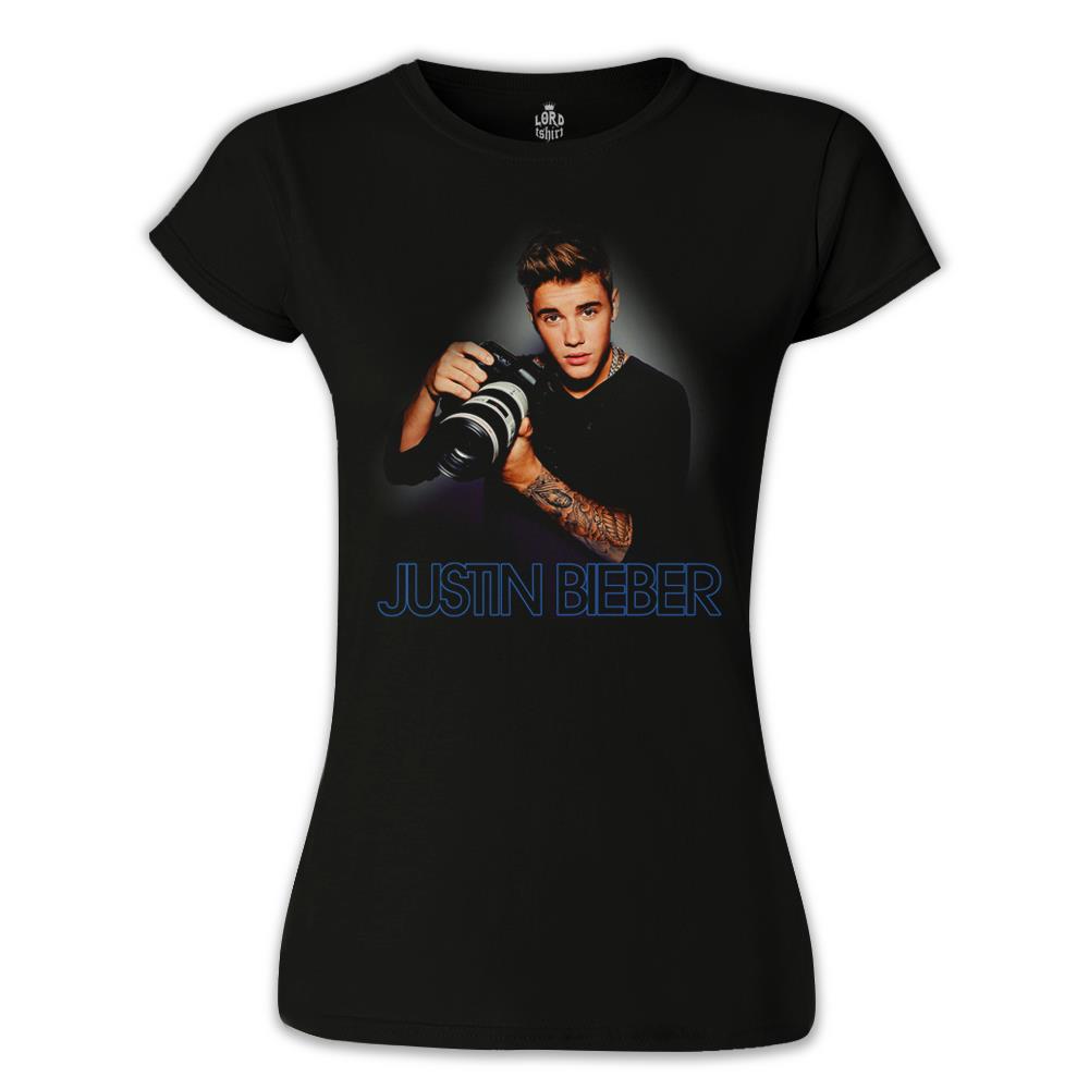 Justin Bieber - Paparazzi Siyah Kadın Tshirt