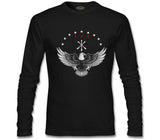 Kafkas Adige Bayraklı Karta Siyah Erkek Sweatshirt
