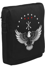 Unisex Black Messenger Bag with Caucasian Adyghe Flag Card 