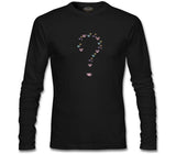 Heart Question Mark Black Men's Sweatshirt