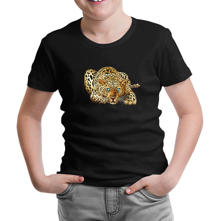 Kaplan - Look Siyah Çocuk Tshirt