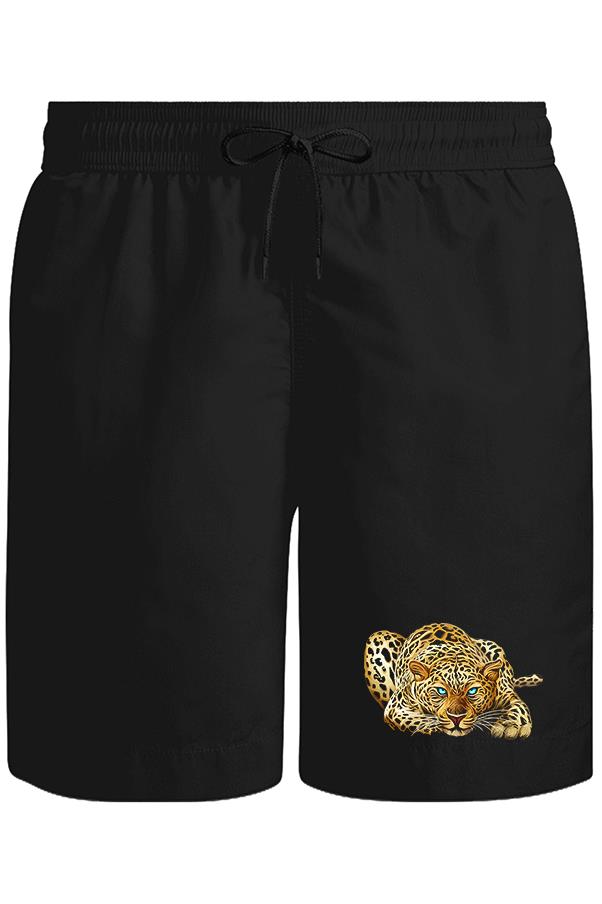 Kaplan - Look Unisex Siyah Şort