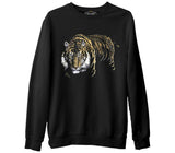 Kaplan  Siyah Erkek Kalın Sweatshirt