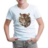 Tiger - Face White Kids Tshirt