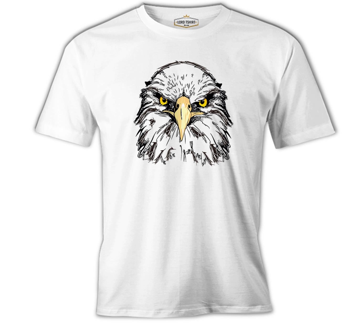 Eagle - Face White Men's Tshirt 