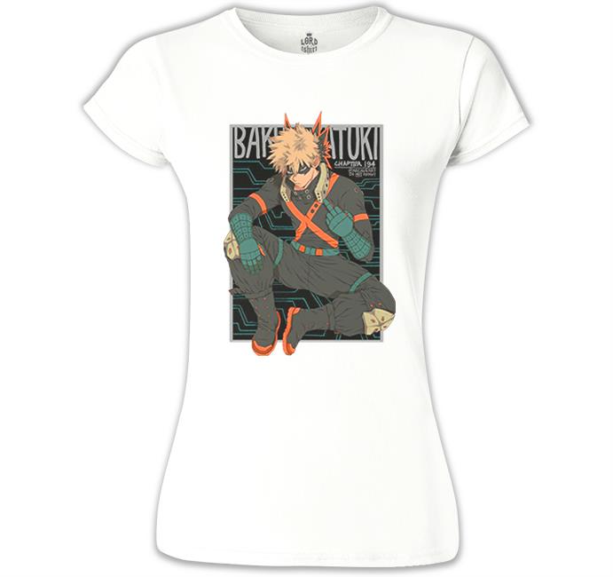 Katsuki Bakugo Beyaz Kadın Tshirt