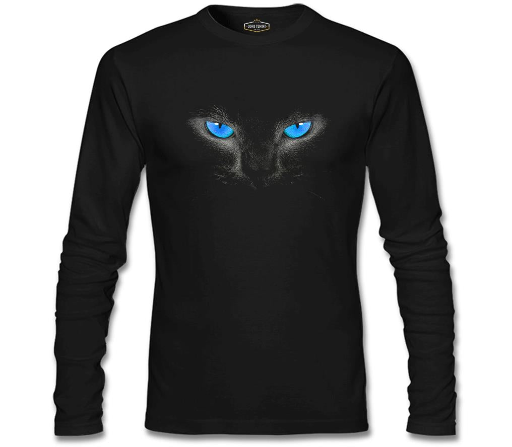 Kedi II  Siyah Erkek Sweatshirt