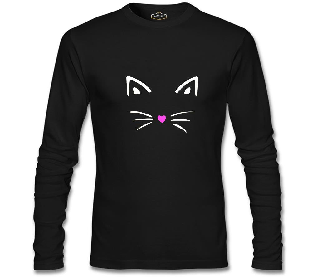 Kedi III Siyah Erkek Sweatshirt