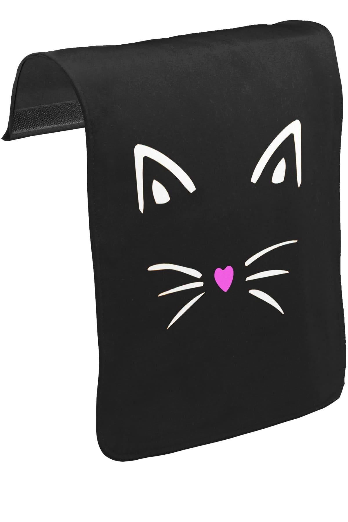 Kedi III Unisex Siyah Tak-Çıkar Postacı Çanta Kapağı CK-1380