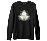 Cat Black Men's Thick Sweatshirt