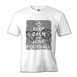 Keep Calm and Love Football Keep Calm and Love Football White Men's Tshirt