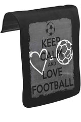 Keep Calm and Love Football Unisex Siyah Tak-Çıkar Postacı Çanta Kapağı CK-1209