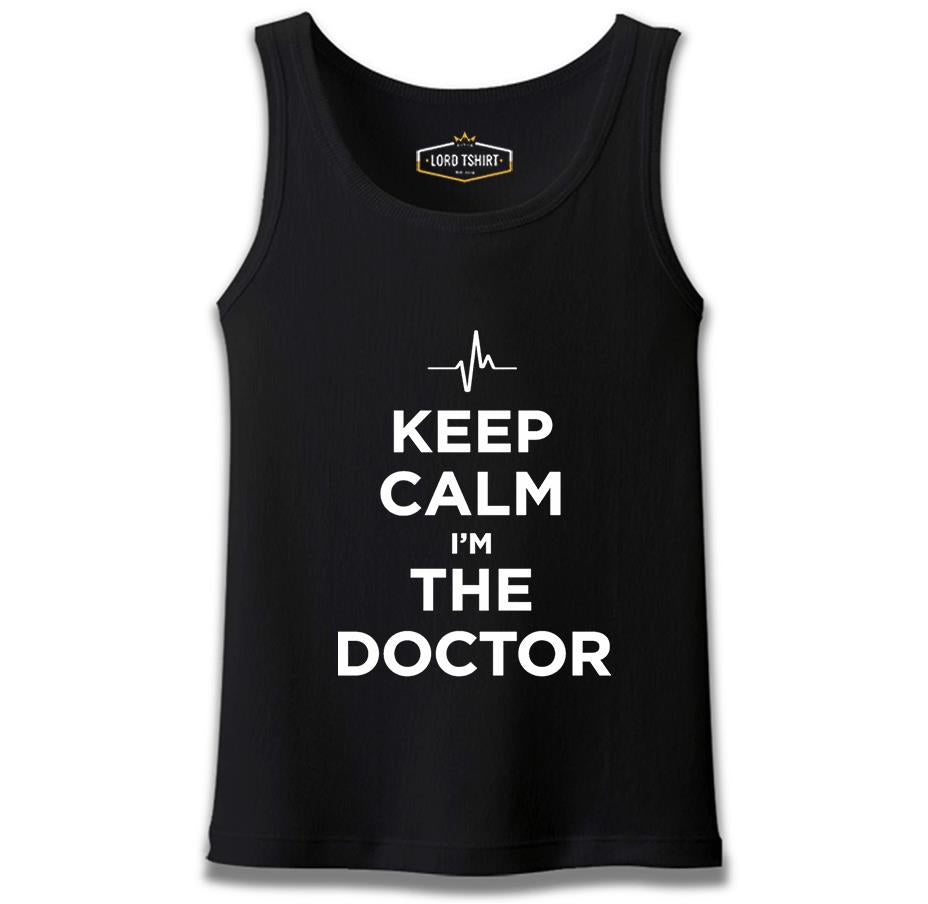 Keep Calm i am the Doctor Black Male Athlete