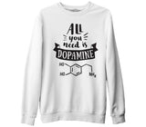 Kimya - Dopamin Element Beyaz Erkek Kalın Sweatshirt