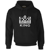 King and Queen - King Black Men's Zipperless Hoodie