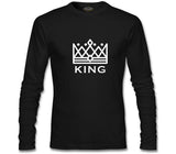 King and Queen - King Black Men's Sweatshirt