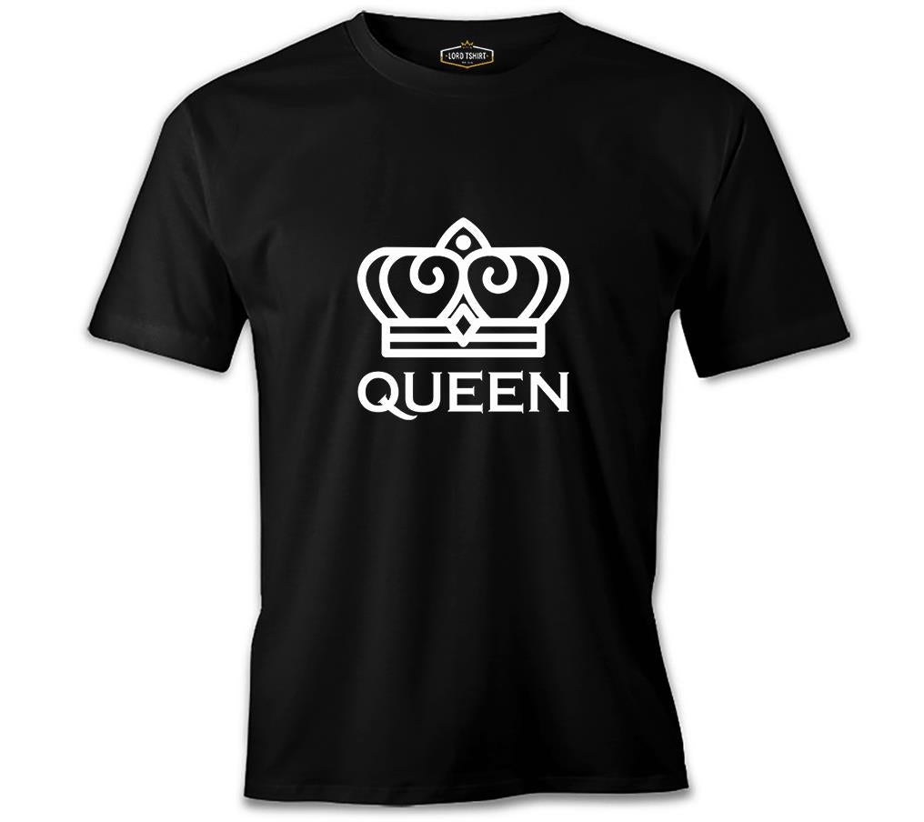 King and Queen - Queen Siyah Erkek Tshirt