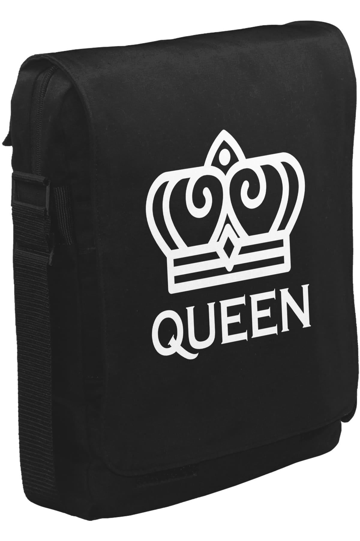 King and Queen - Queen Unisex Siyah Postacı Çanta