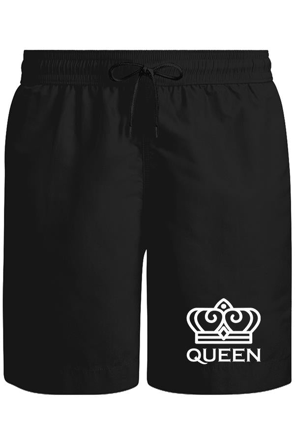 King and Queen - Queen Unisex Black Shorts 