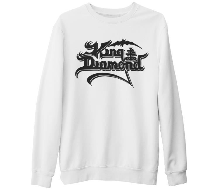 King Diamod - Logo Beyaz Kalın Sweatshirt