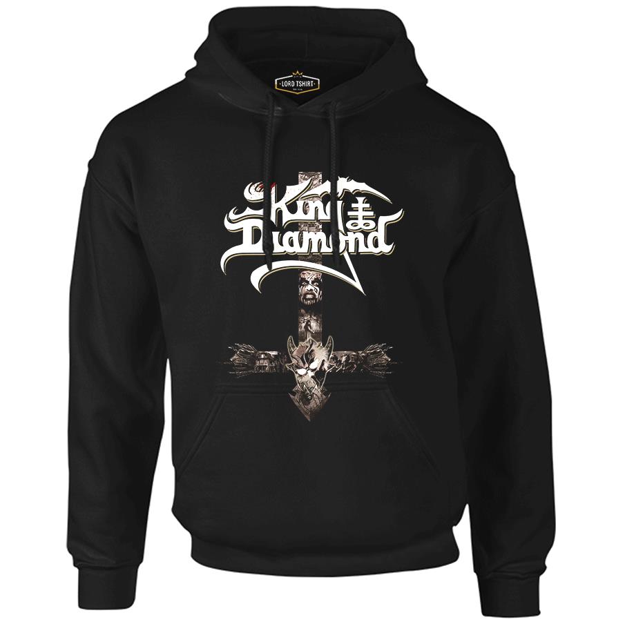 King Diamond II Siyah Erkek Fermuarsız Kapşonlu