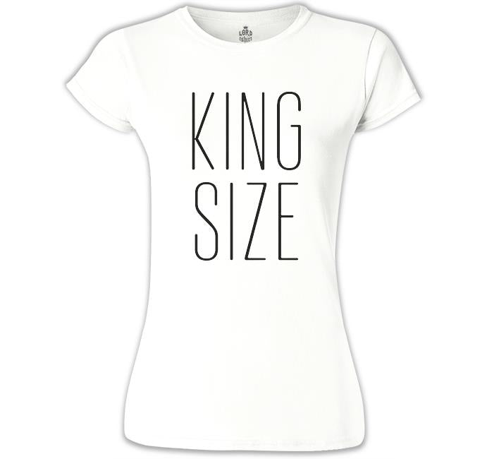 King Size Beyaz Kadın Tshirt