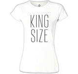 King Size Beyaz Kadın Tshirt