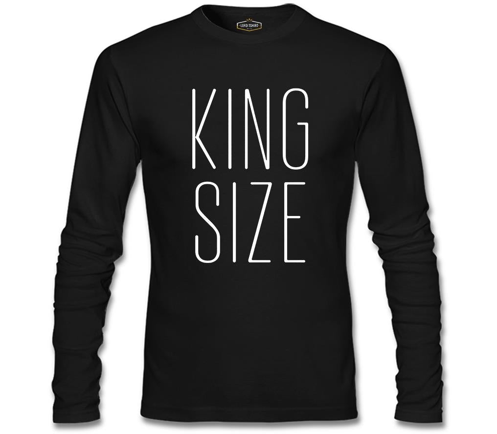 King Size Siyah Erkek Sweatshirt