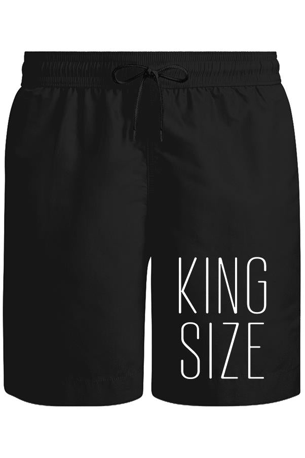 King Size Unisex Siyah Şort