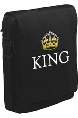 King Unisex Black Messenger Bag 