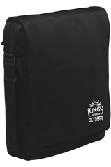 Kings Born in October - Logo Unisex Siyah Postacı Çanta