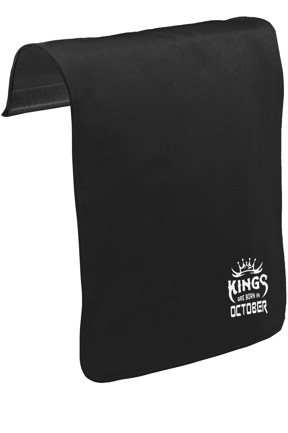 Kings Born in October - Logo Unisex Siyah Tak-Çıkar Postacı Çanta Kapağı CK-1384