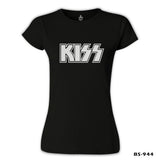 Kiss - Logo Siyah Kadın Tshirt