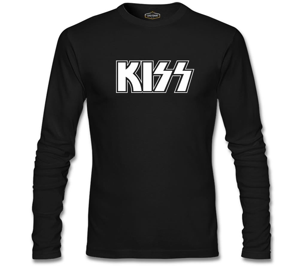 Kiss - Logo Siyah Erkek Sweatshirt