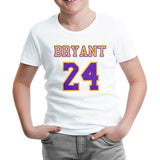 Kobe Bryant - 24 White Kids Tshirt