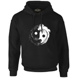 Koi Fishes Making Yin Yang Symbol Black Men's Zipperless Hoodie